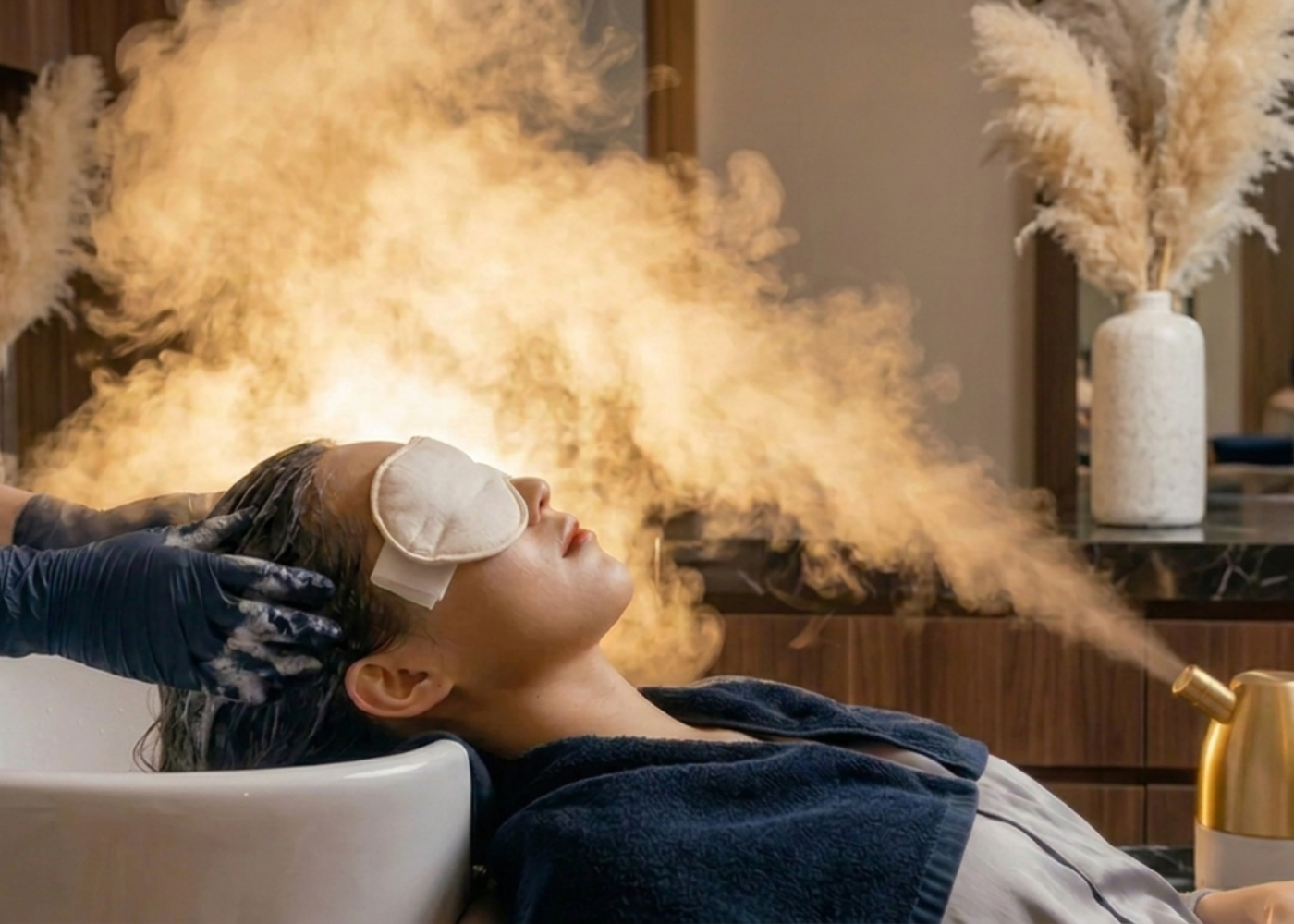 kolorist head spa hot steam treatment