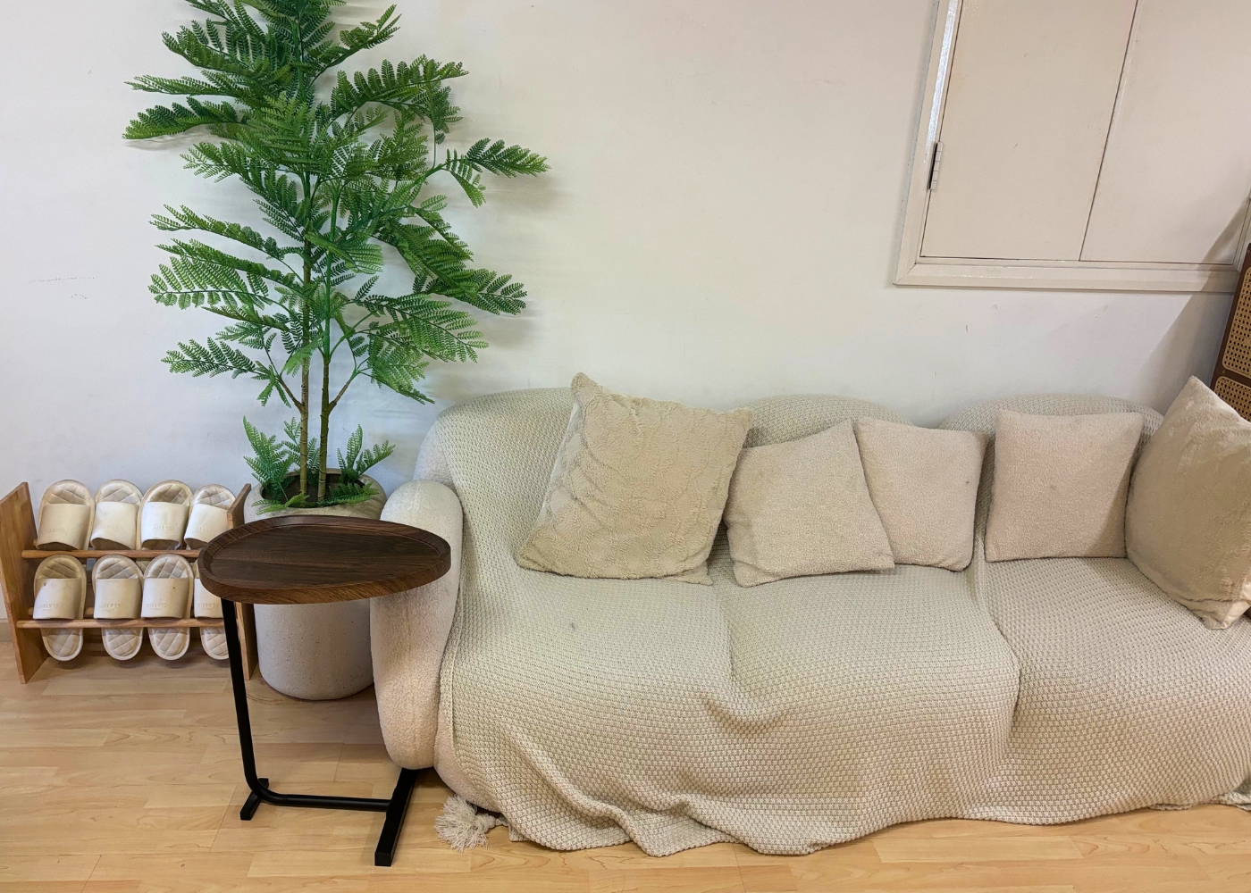 Monostudio Singapore review - Waiting area with a sofa
