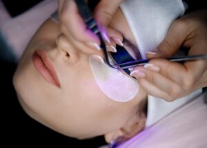 Perky Lash LED lash extensions review - Close-up of LED lash technology